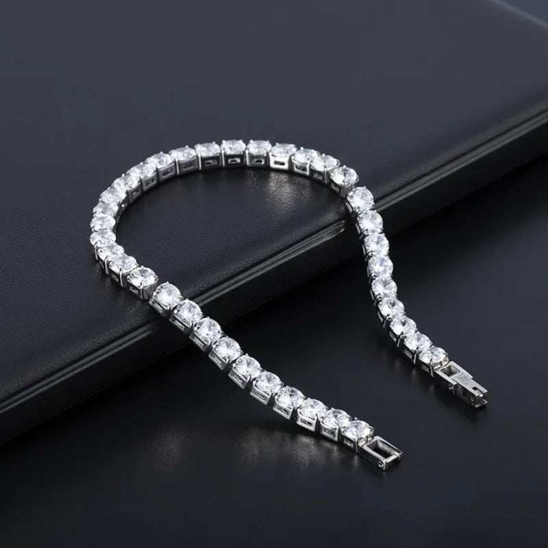 Silver zircon bracelet 