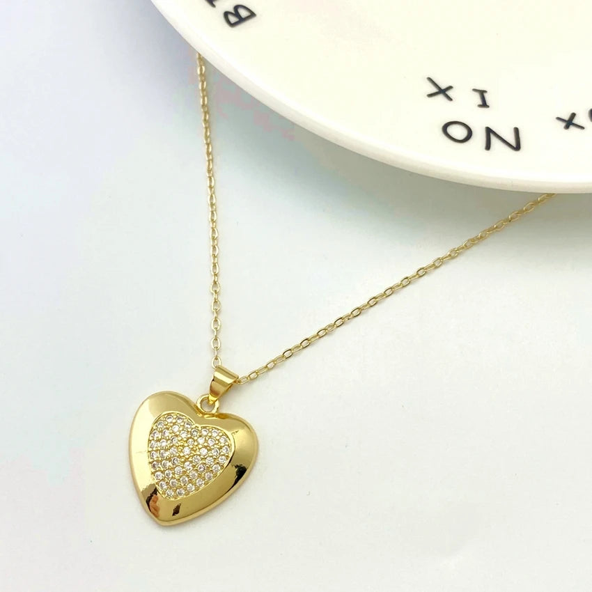 Special gold heart necklace