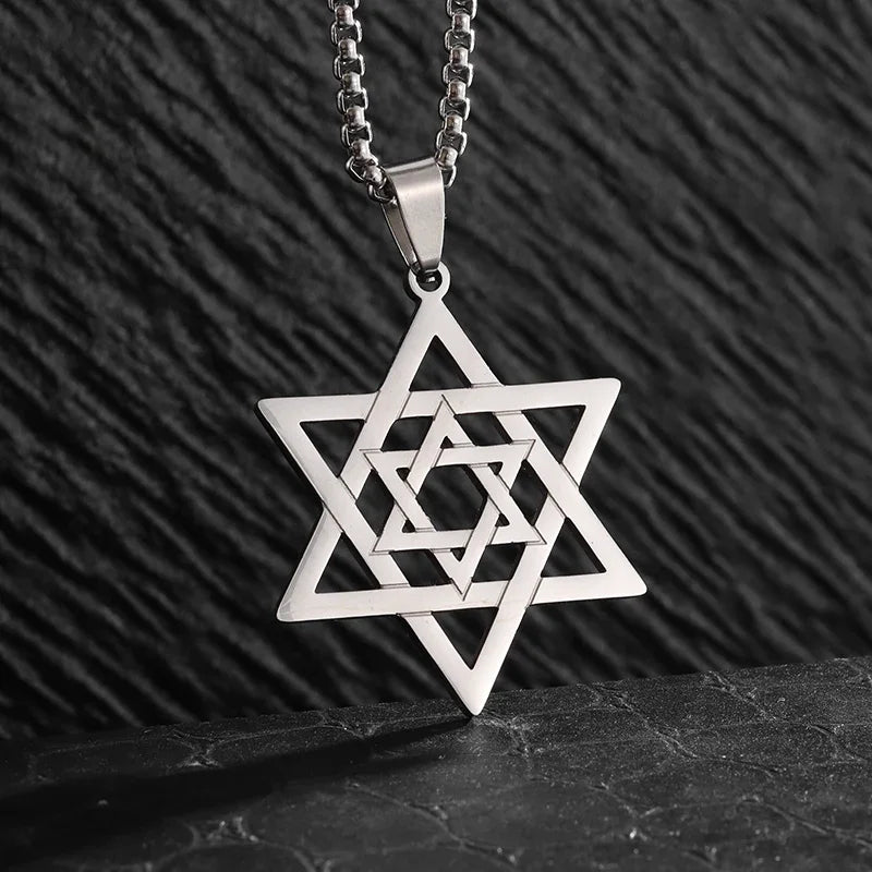 Star of David silver necklace