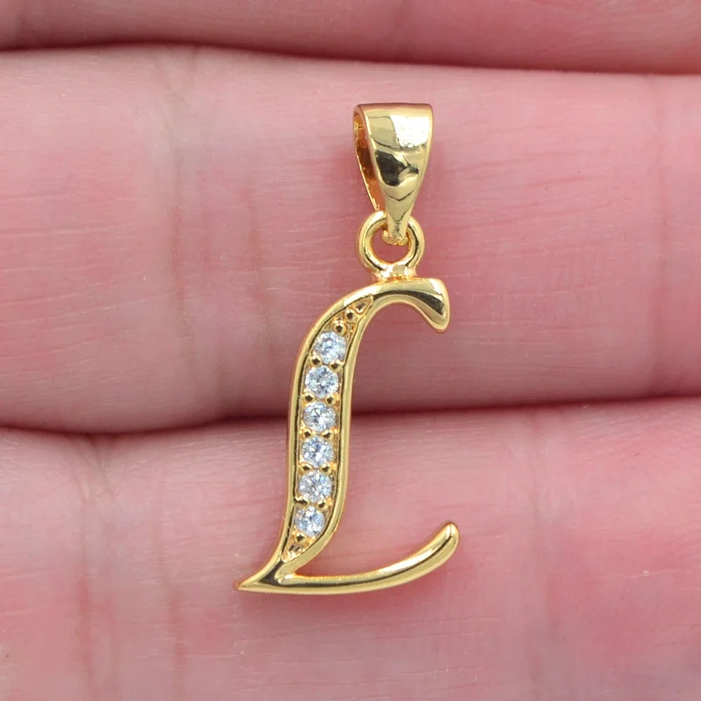 Gold color pendant letters 