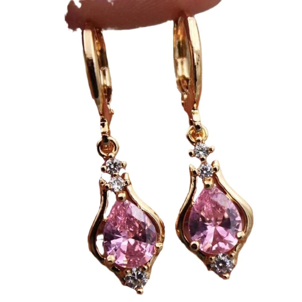 Crystal Water Drop Earrings 