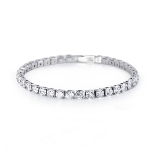 Silver zircon bracelet 