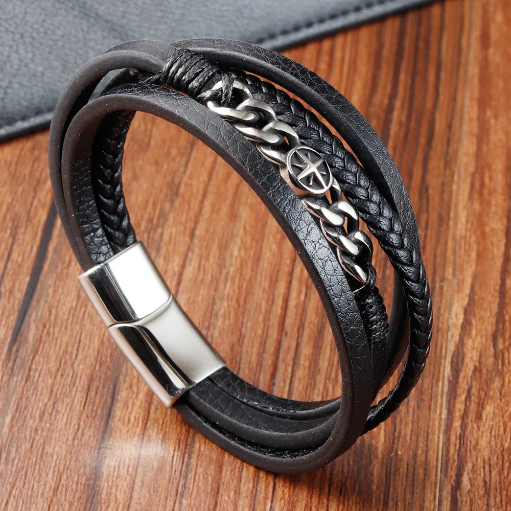 New Ireland Men's Leather Bracelet