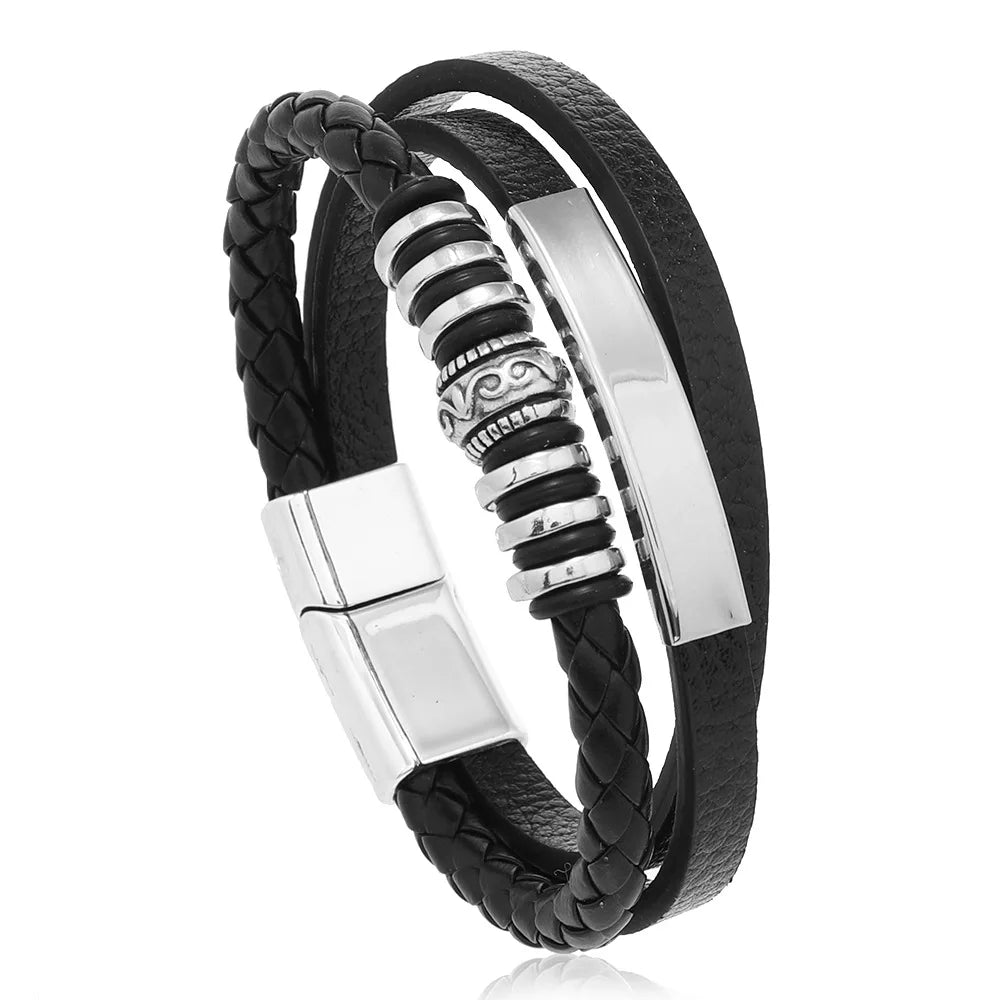 Trendy Multilayer Leather Bracelet 