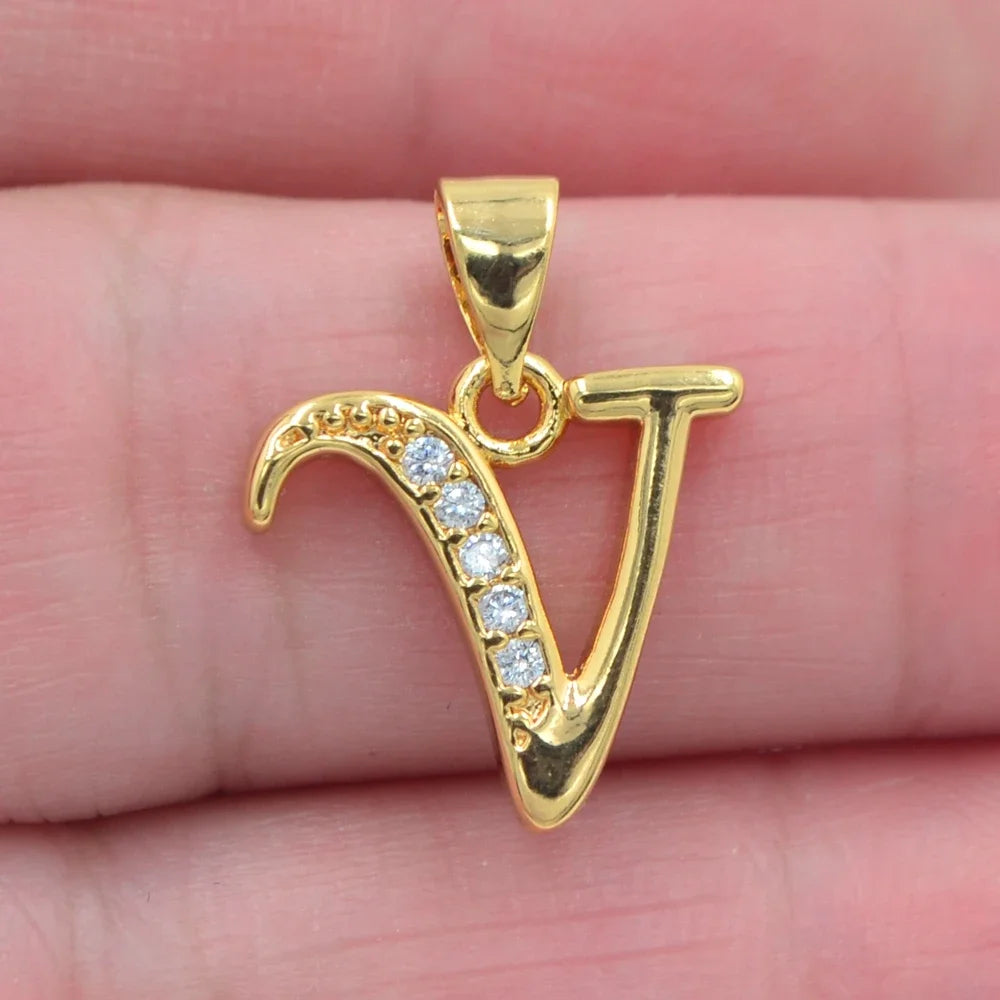 Gold color pendant letters 