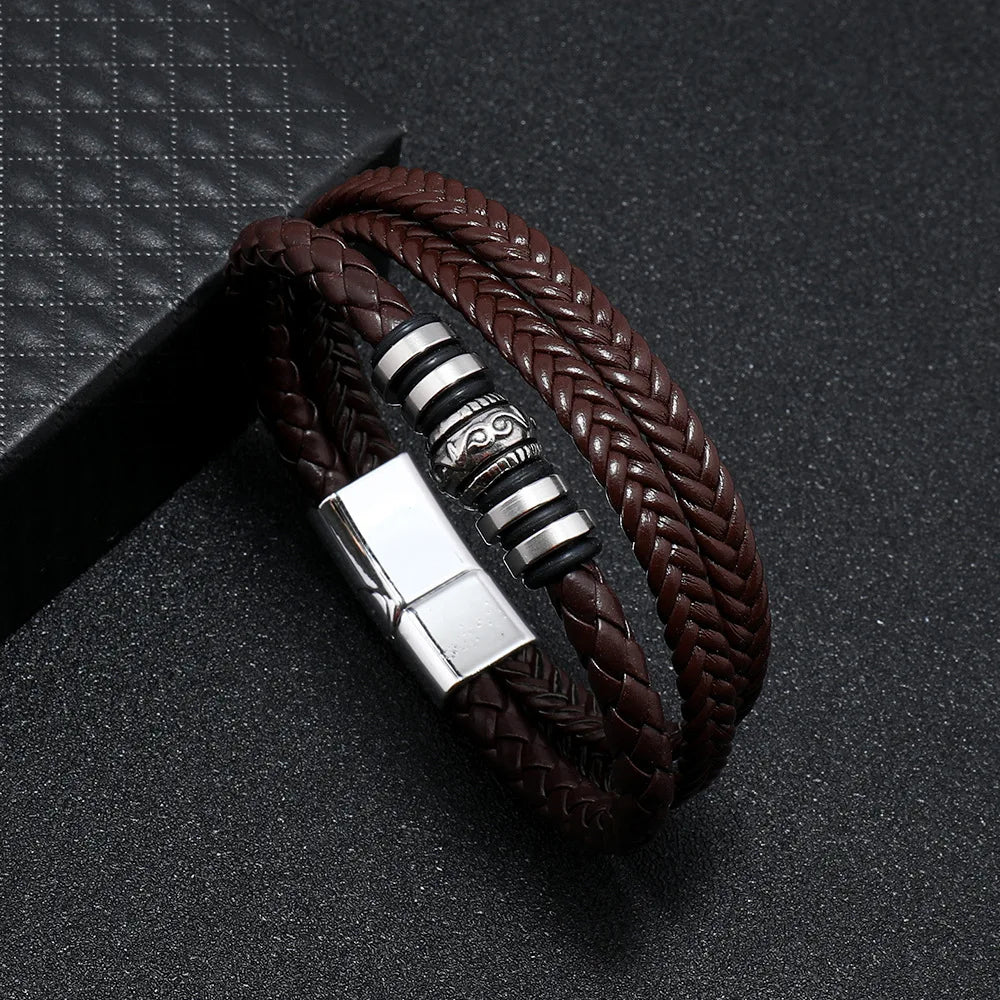 Trendy Multilayer Leather Bracelet 