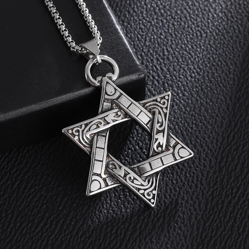 Star of David silver necklace