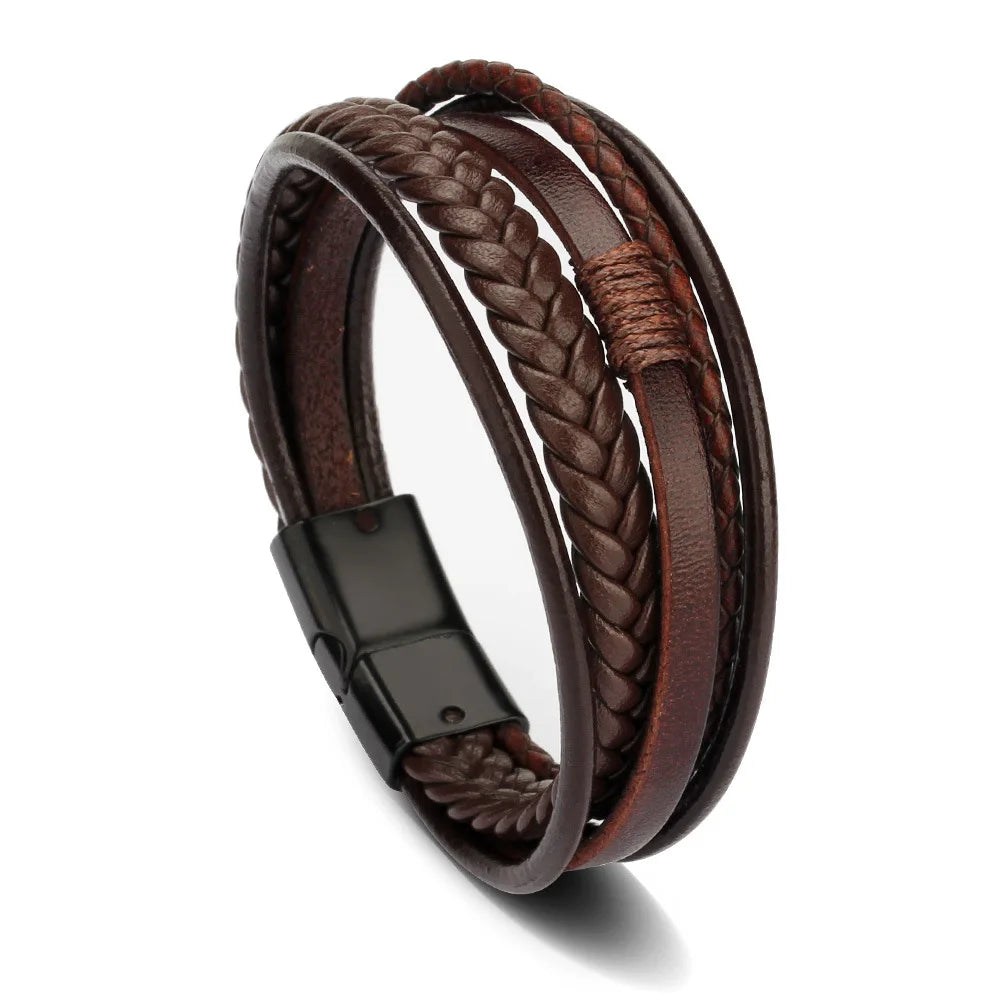 Trendy Multilayer Leather Bracelet 