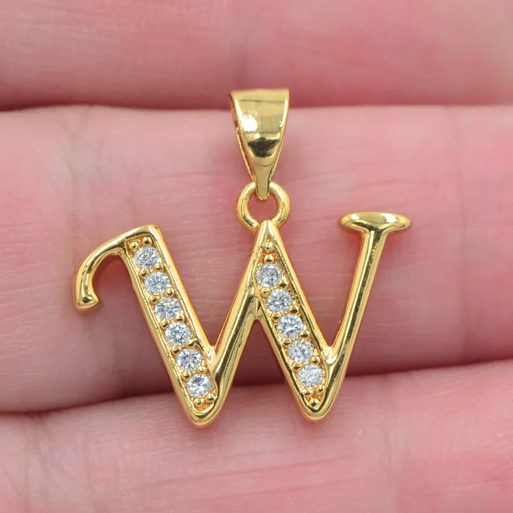 Gold color pendant letters 