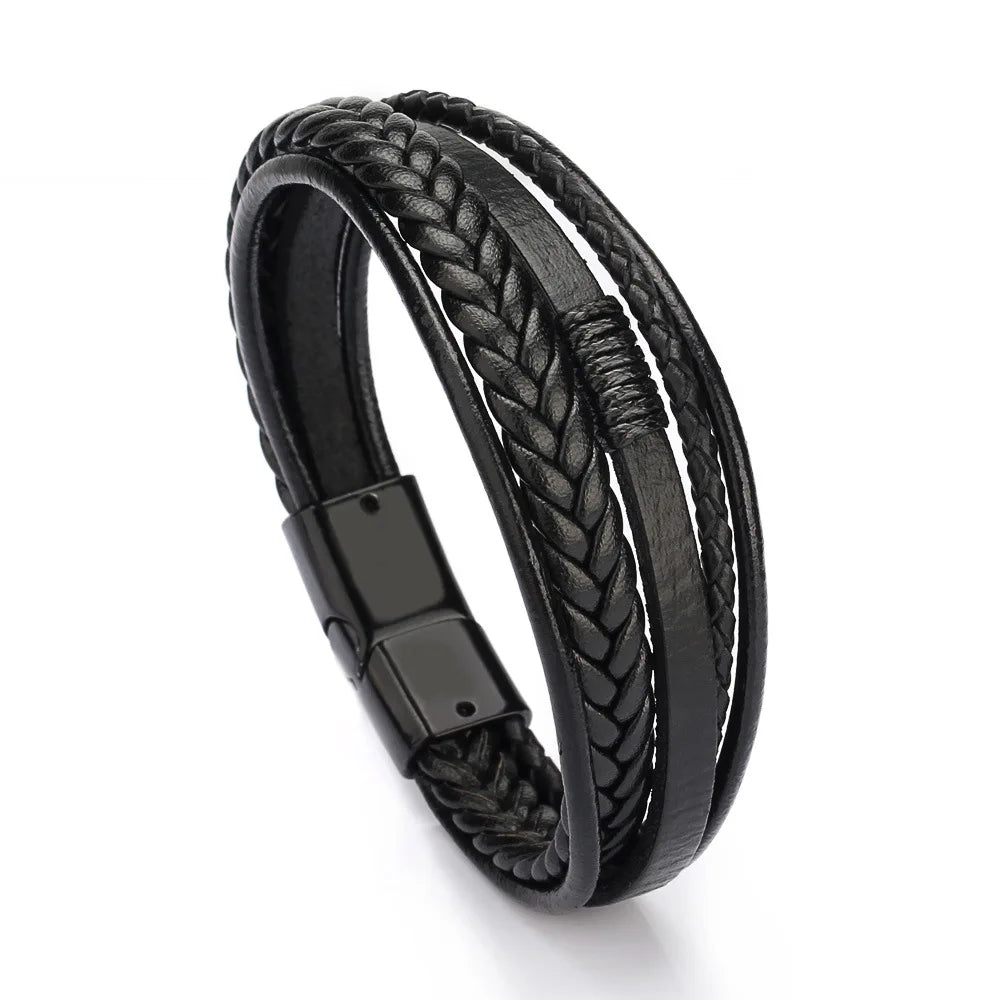 Trendy Multilayer Leather Bracelet 