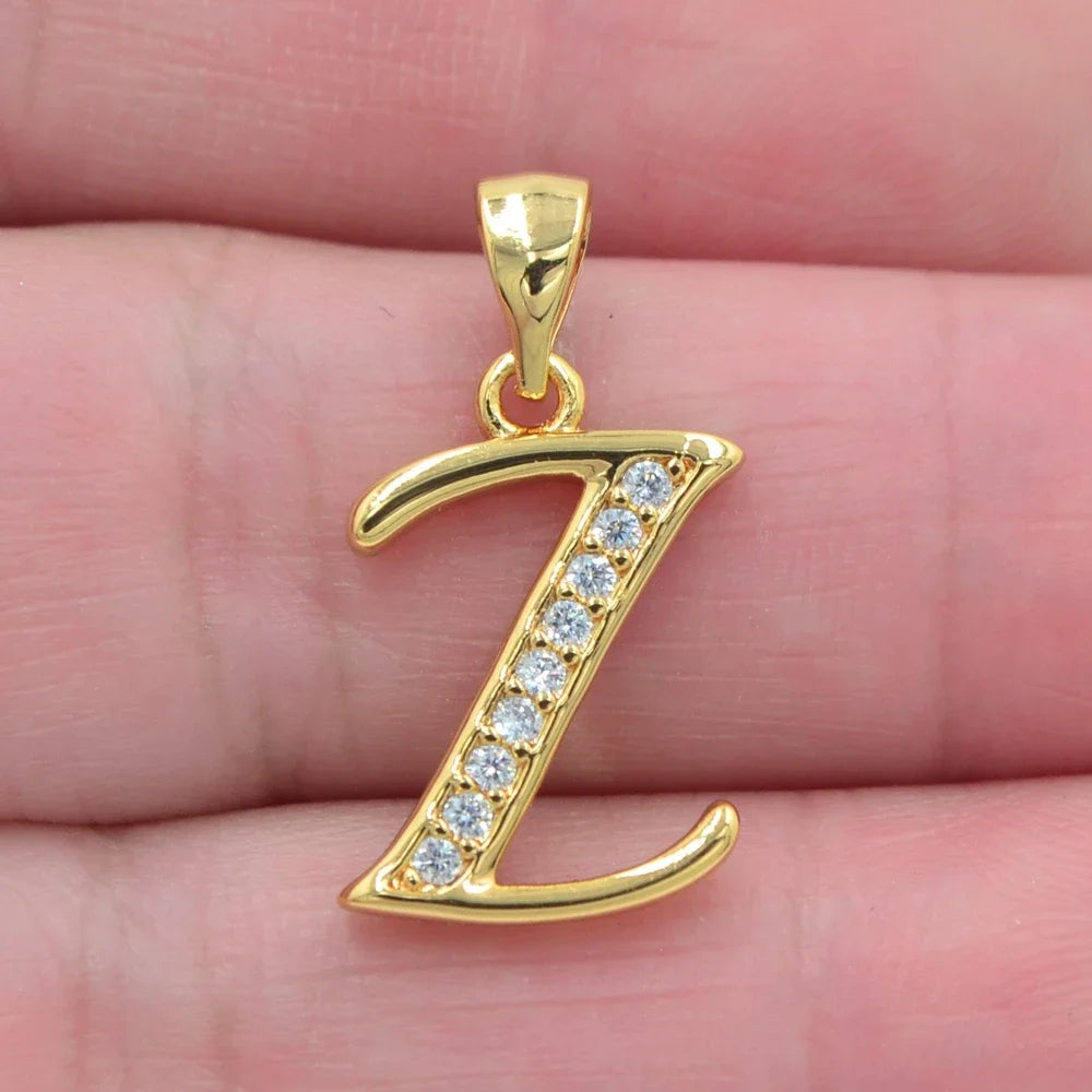 Gold color pendant letters 