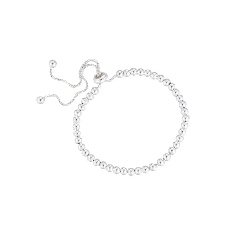 925 Sterling Silver Beads Bracelet 