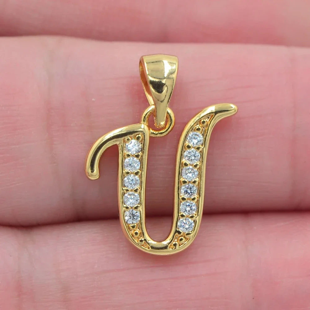 Gold color pendant letters 