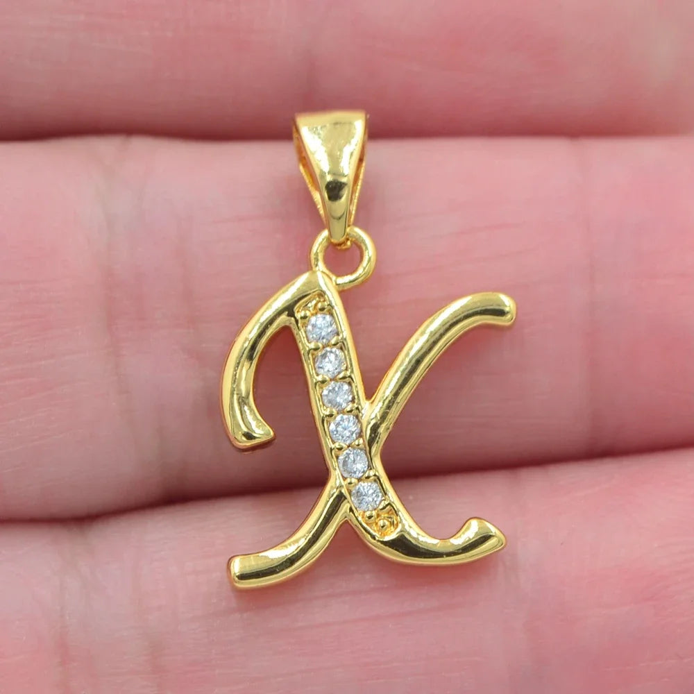 Gold color pendant letters 