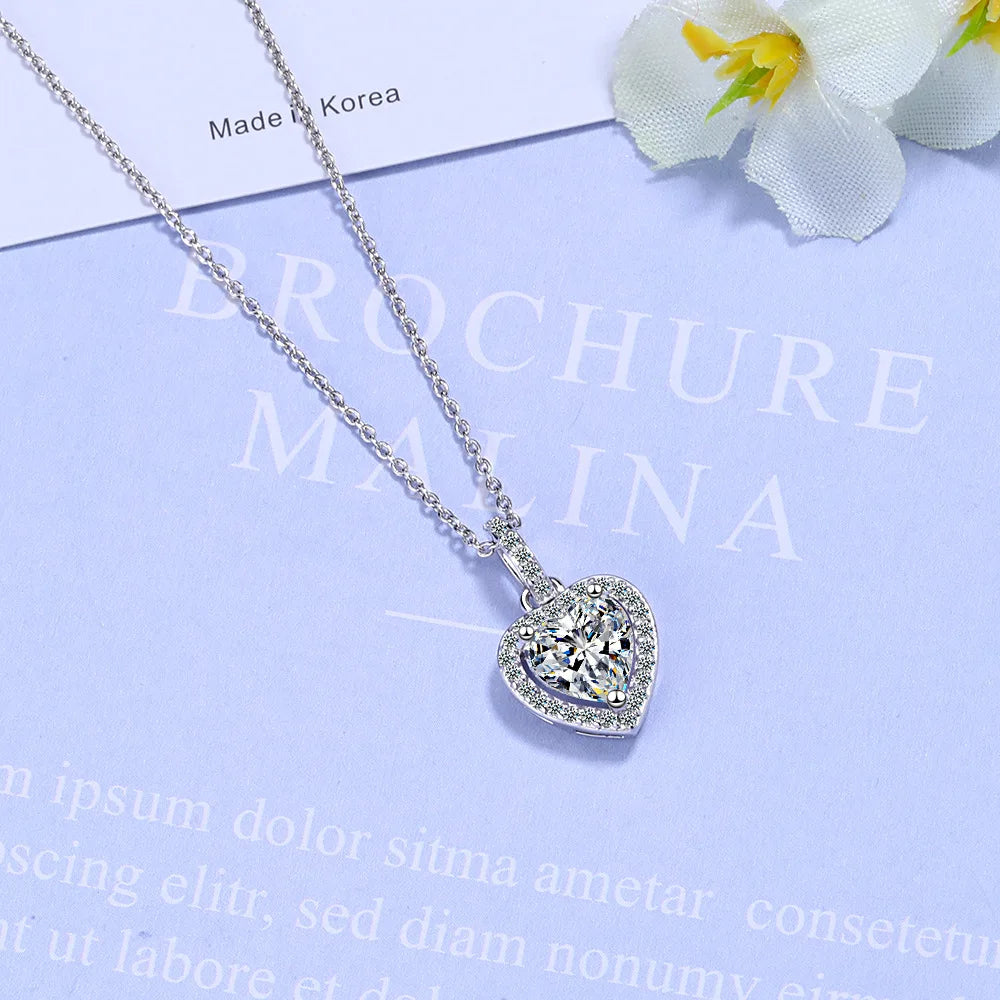 925 silver heart necklace 