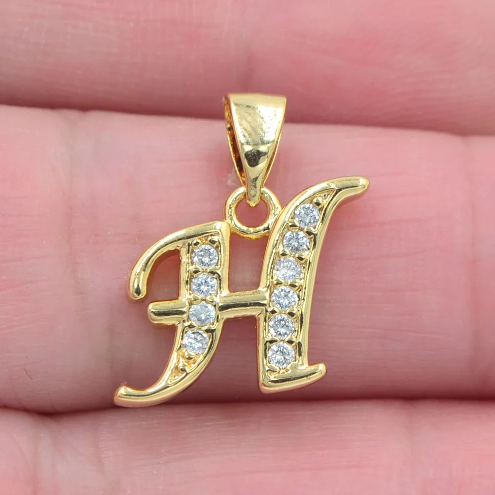 Gold color pendant letters 