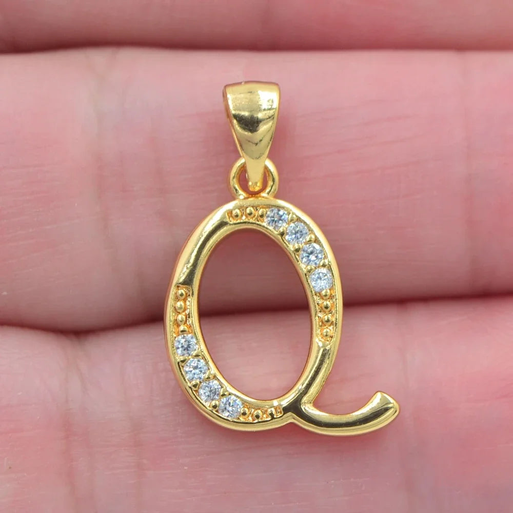 Gold color pendant letters 