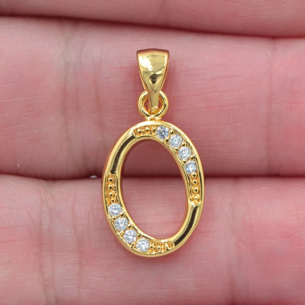 Gold color pendant letters 