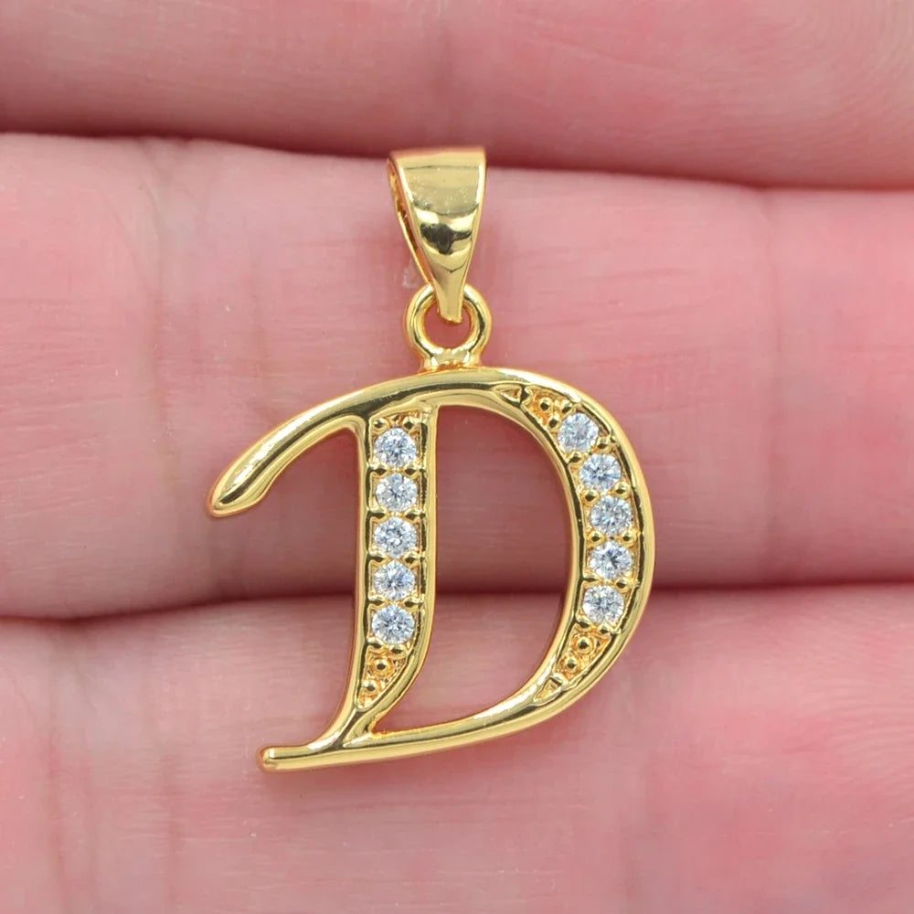 Gold color pendant letters 