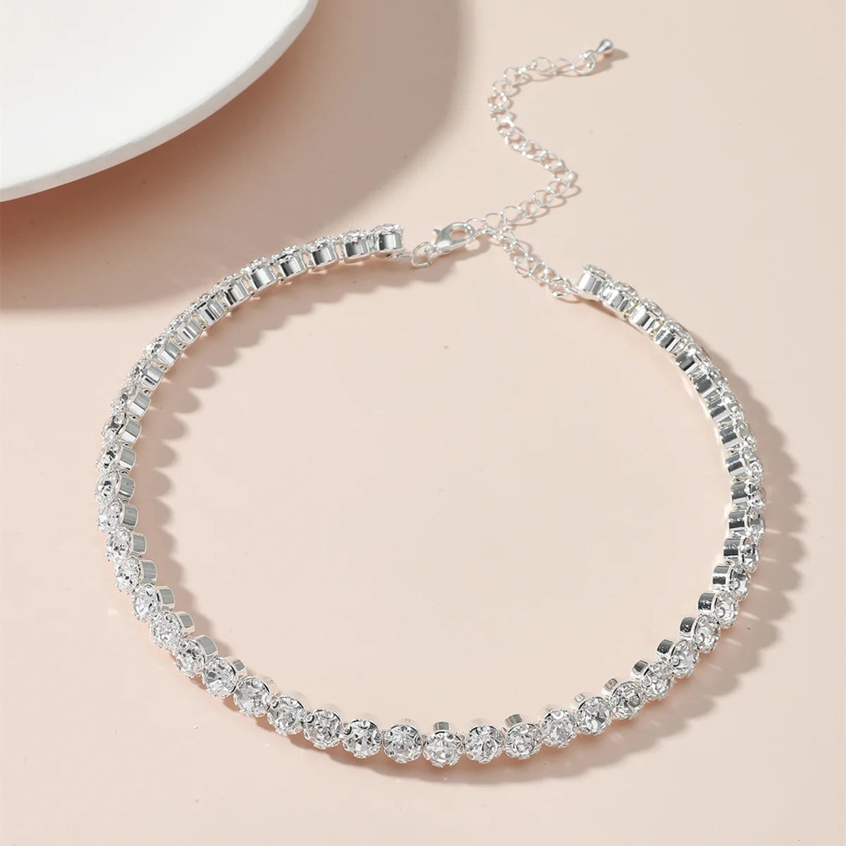 Classic silver choker necklace 