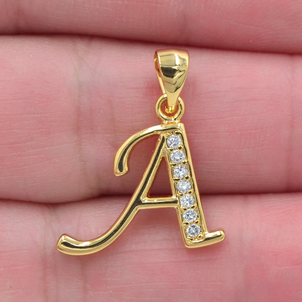 Gold color pendant letters 