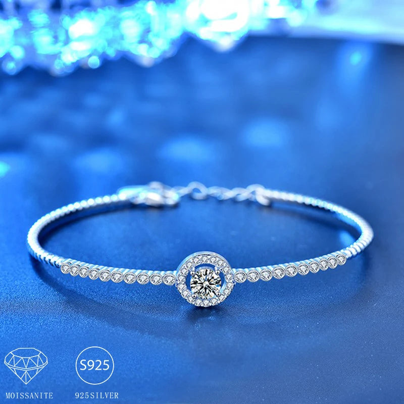 925 Sterling Silver Round Bracelet 