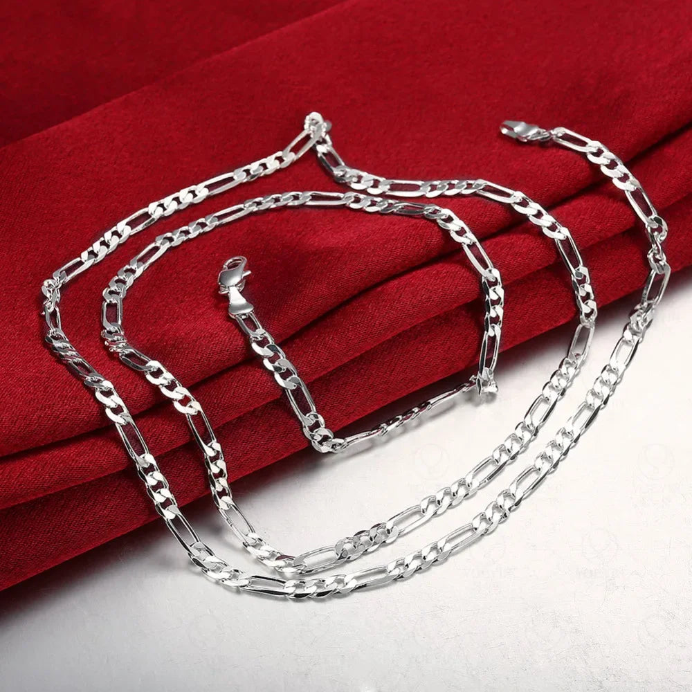 Long Figaro necklace 925 silver 