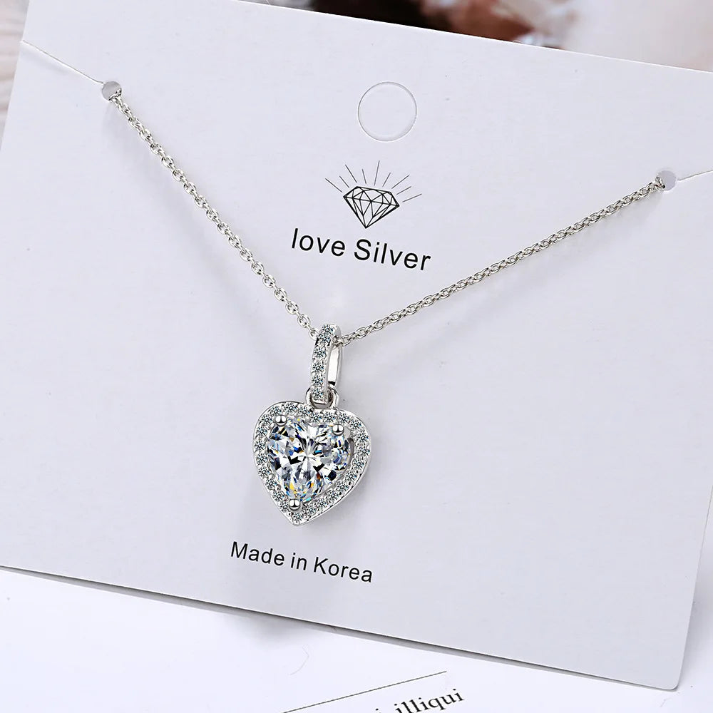 925 silver heart necklace 