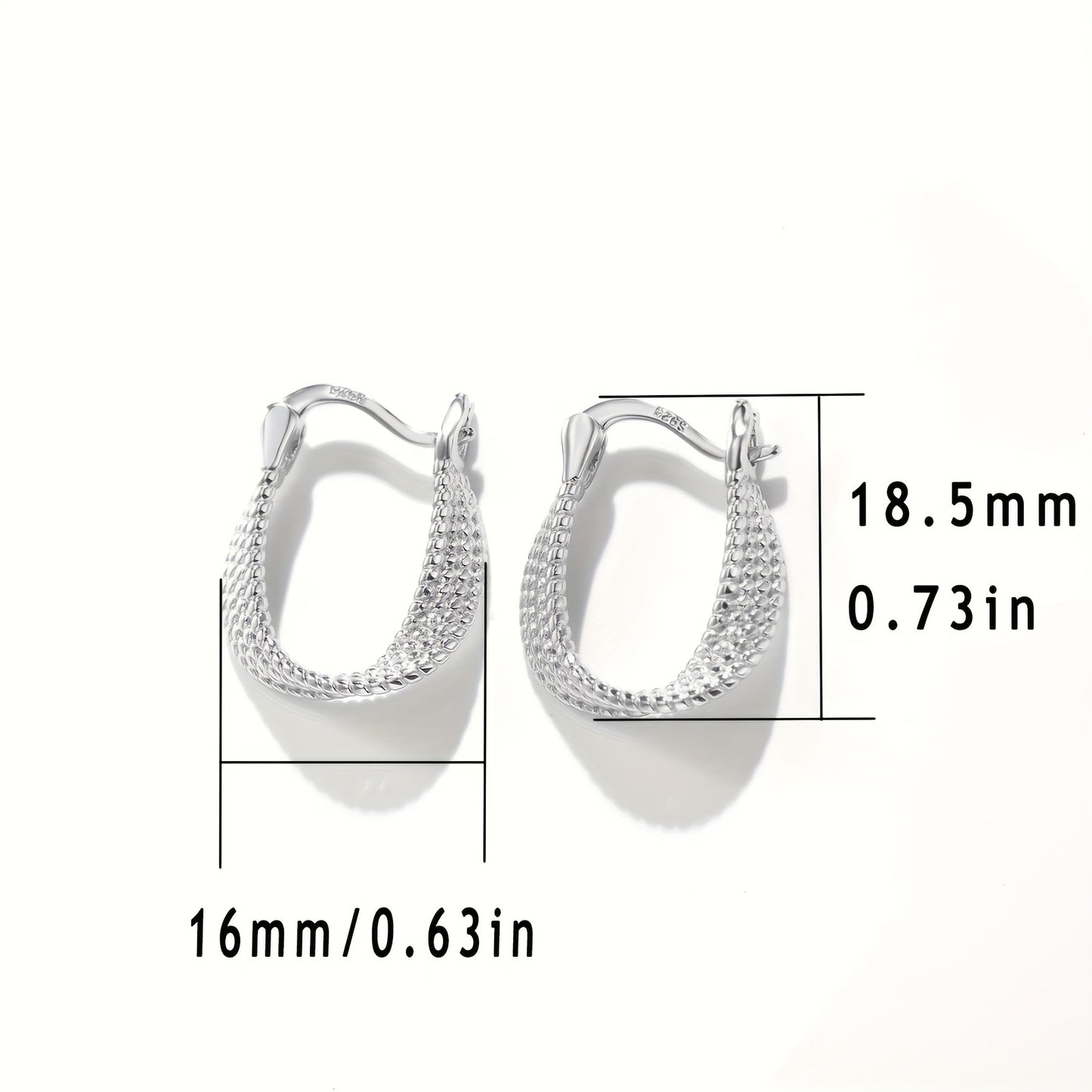 Classic Sterling Silver 925 Hoop Earrings