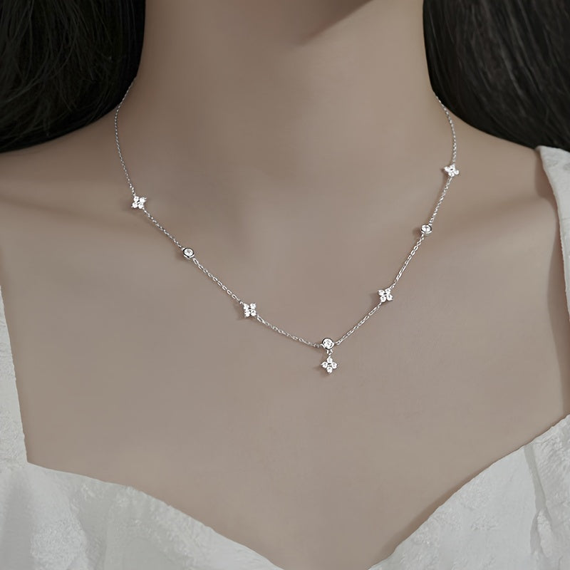 Elegant French-style necklace made of 925 sterling silver