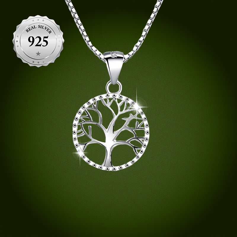 Tree of Life Pendant Necklace Luxury Elegant Multipurpose S925 Silver