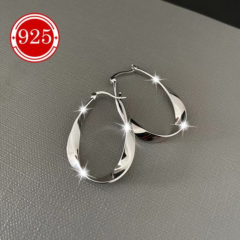 Elegant 925 sterling silver hypoallergenic earrings