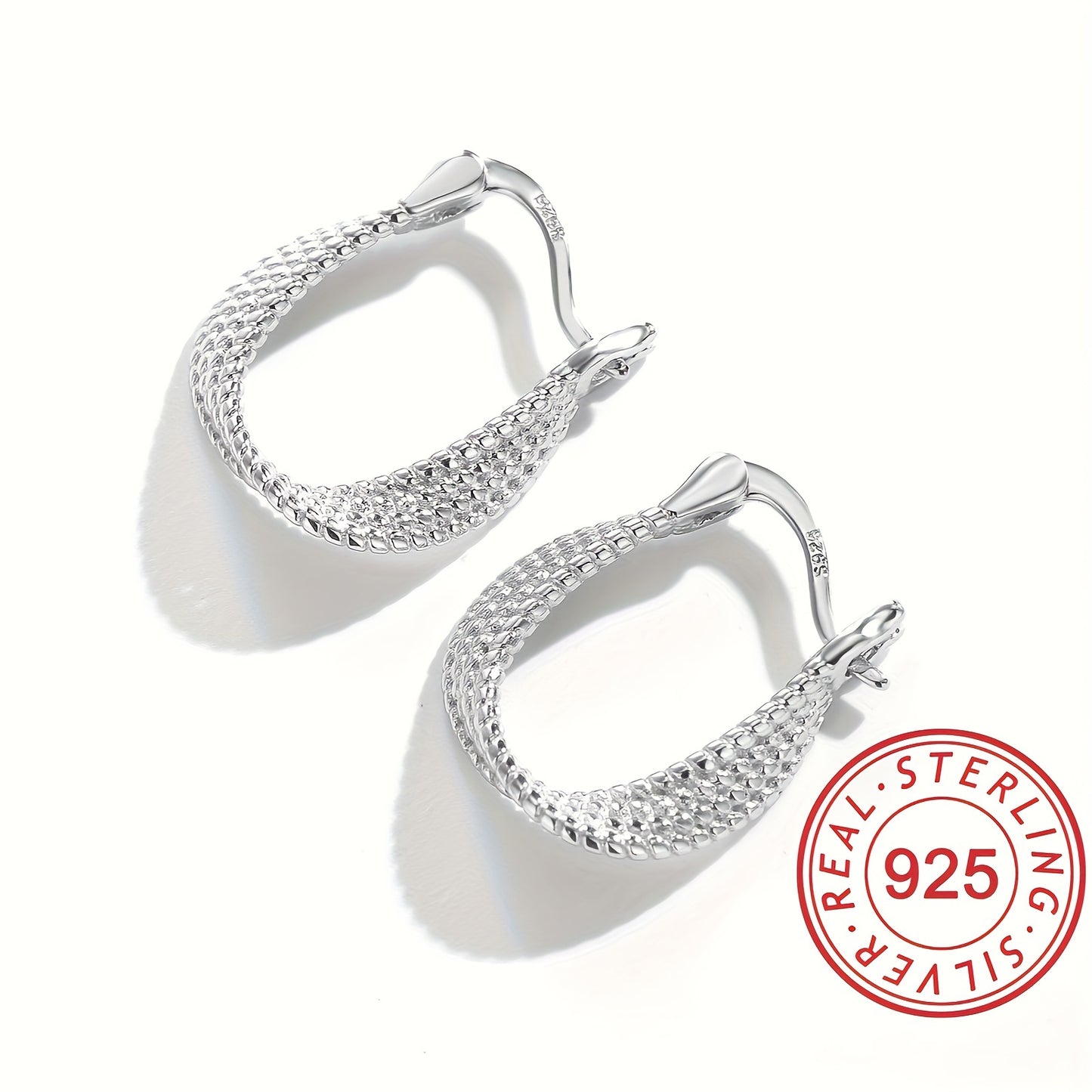 Classic Sterling Silver 925 Hoop Earrings