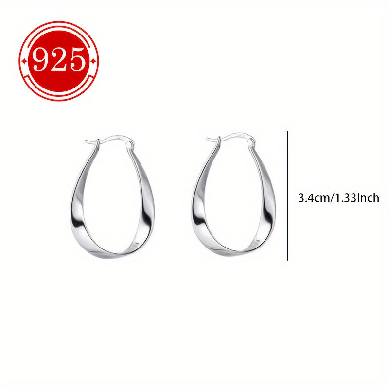 Elegant 925 sterling silver hypoallergenic earrings